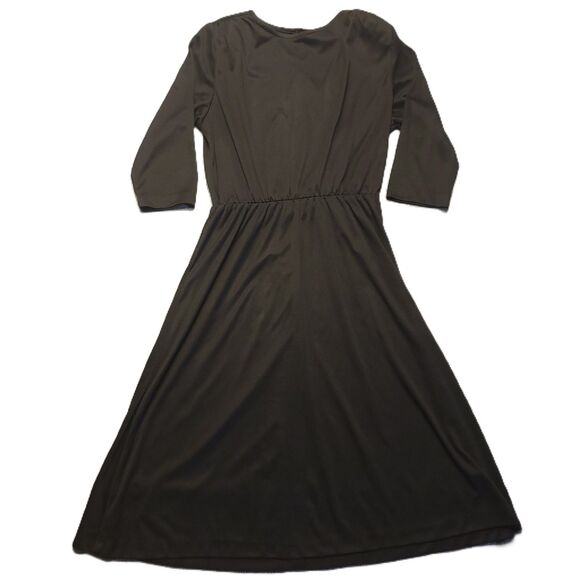 Blair Dresses & Skirts - Blair Womens 8P Dress Black Stretch Waist 3/4 Sleeve Pullover  Vintage